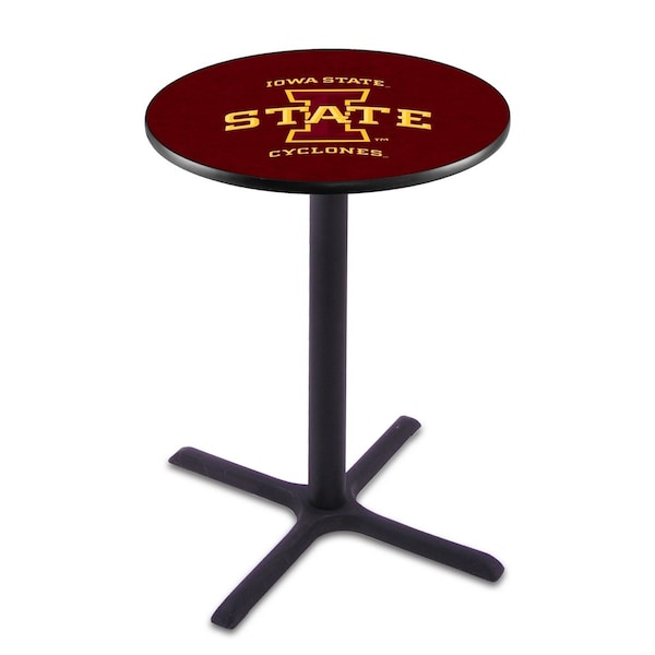 42" Blk Wrinkle Iowa State Pub Table